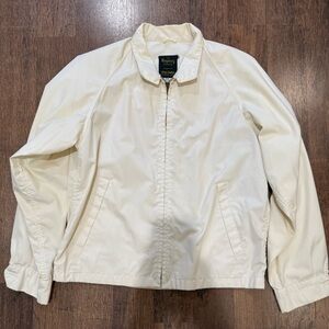 Vintage 70s cream bomber jacket 40